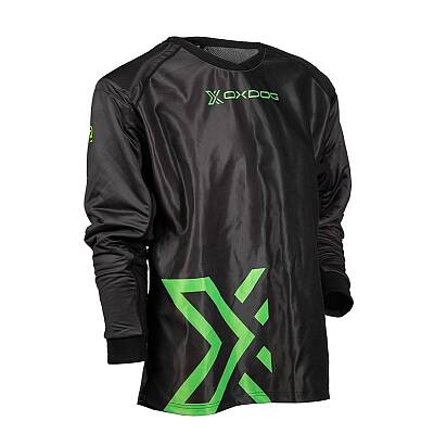 Oxdog brankářský dres Goalie Shirt SR Black/Green padded