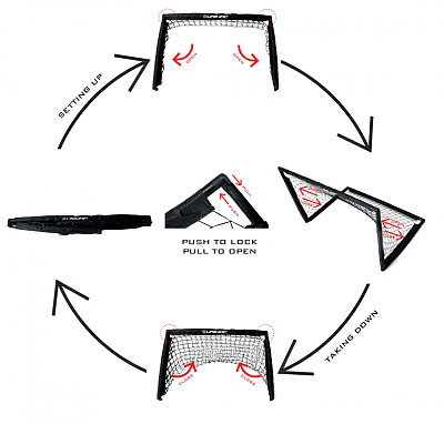 Unihoc skládací branka Goal EasyUP 60 x 45cm